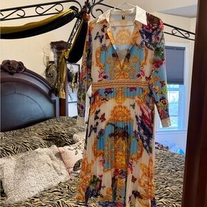 Floral Print Long Sleeve Dress
